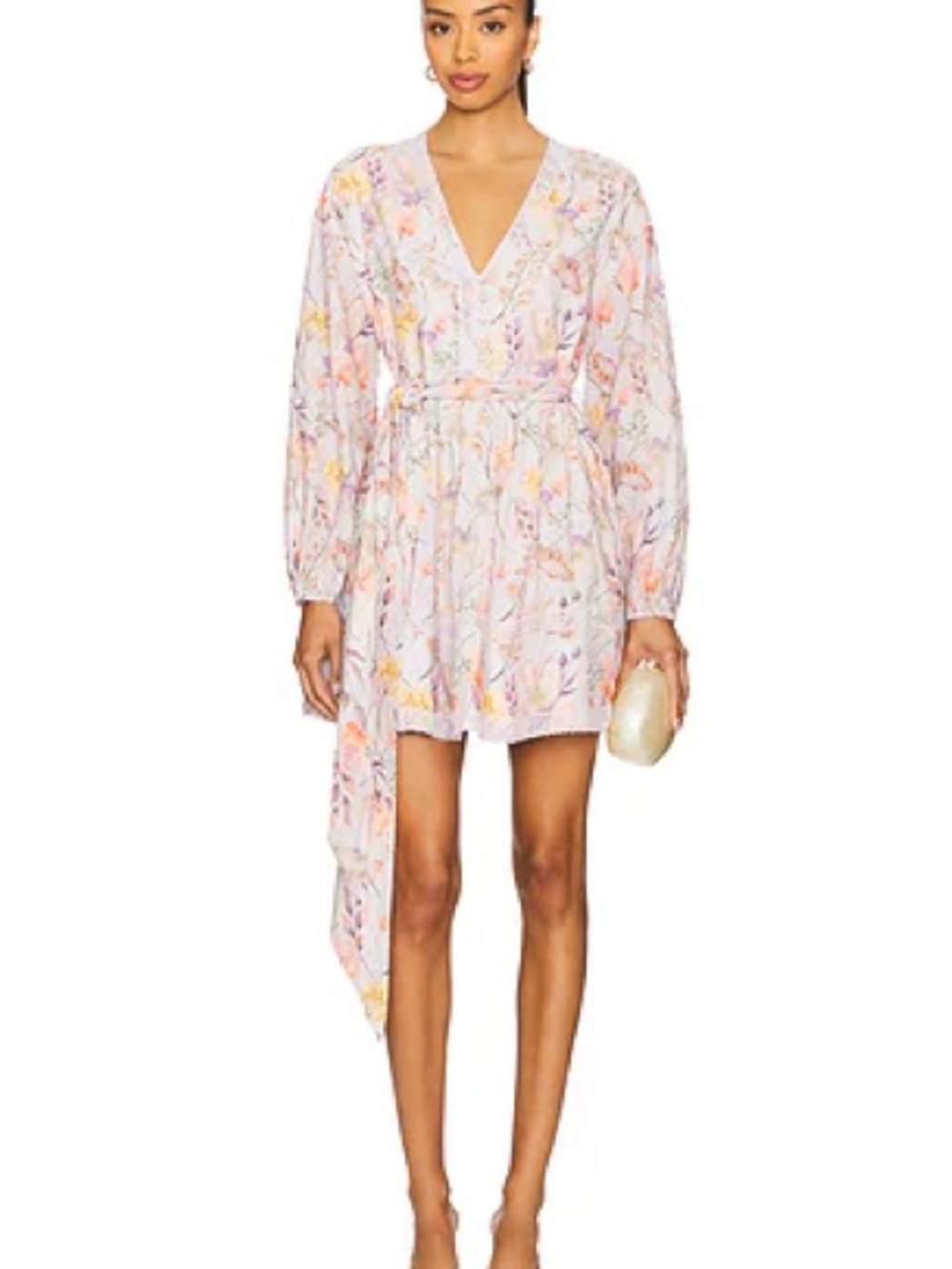 Elliatt Ines Mini Dress in Lilac Multi size large